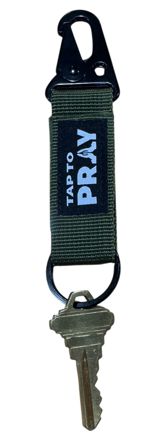 Tap To Pray™ - Tactical Carabiner Keychain: Green