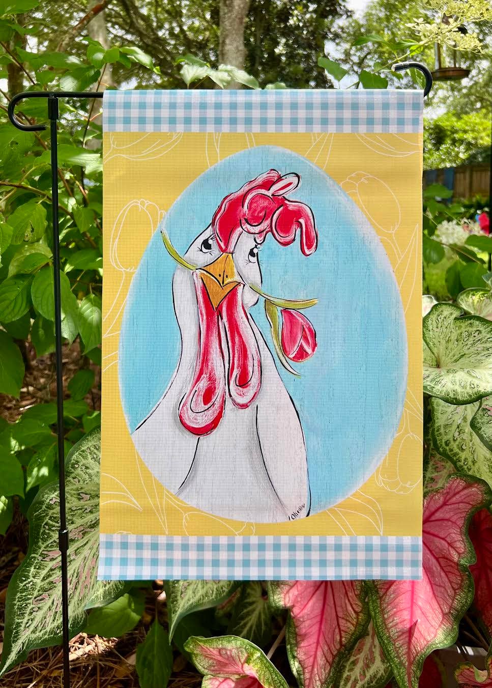 Garden Flag: Country Charm Rooster, Ruffles