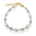 Children's 14K Gold Plated Pearl Baby Bracelet Kids Jewelry