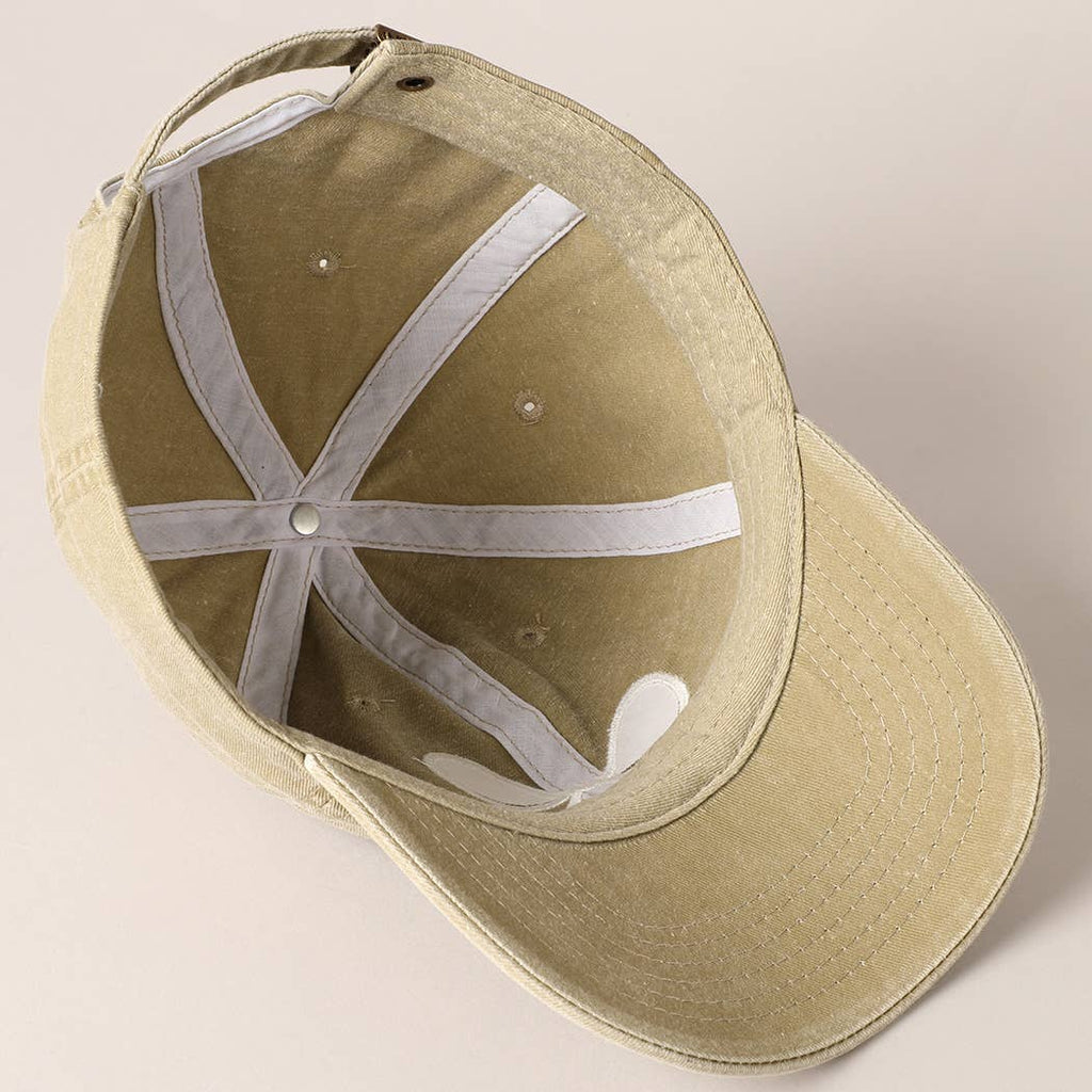 Bow Embroidered Cotton Baseball Cap: Black / One Size