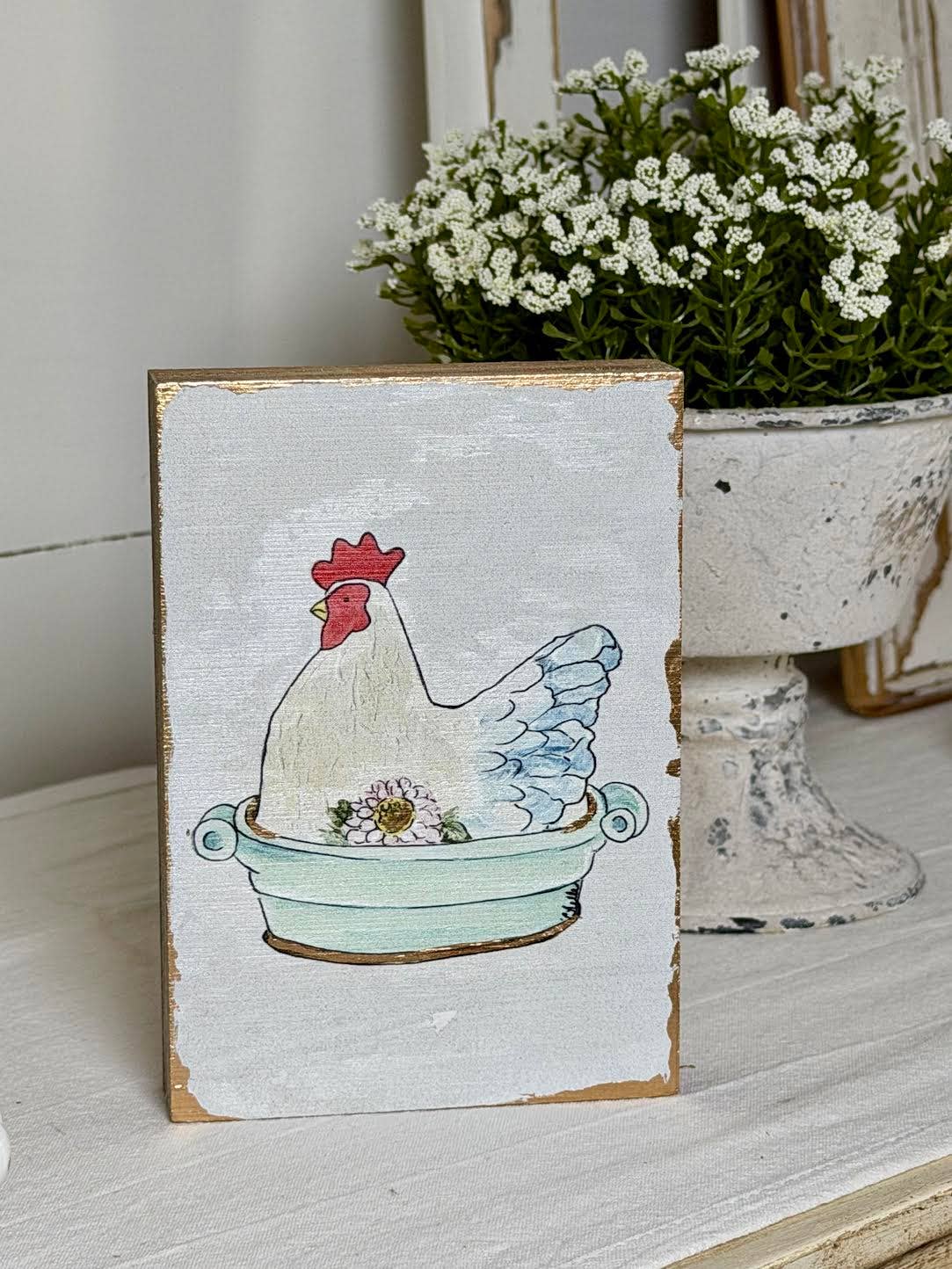 Decorative Blocks: Hen