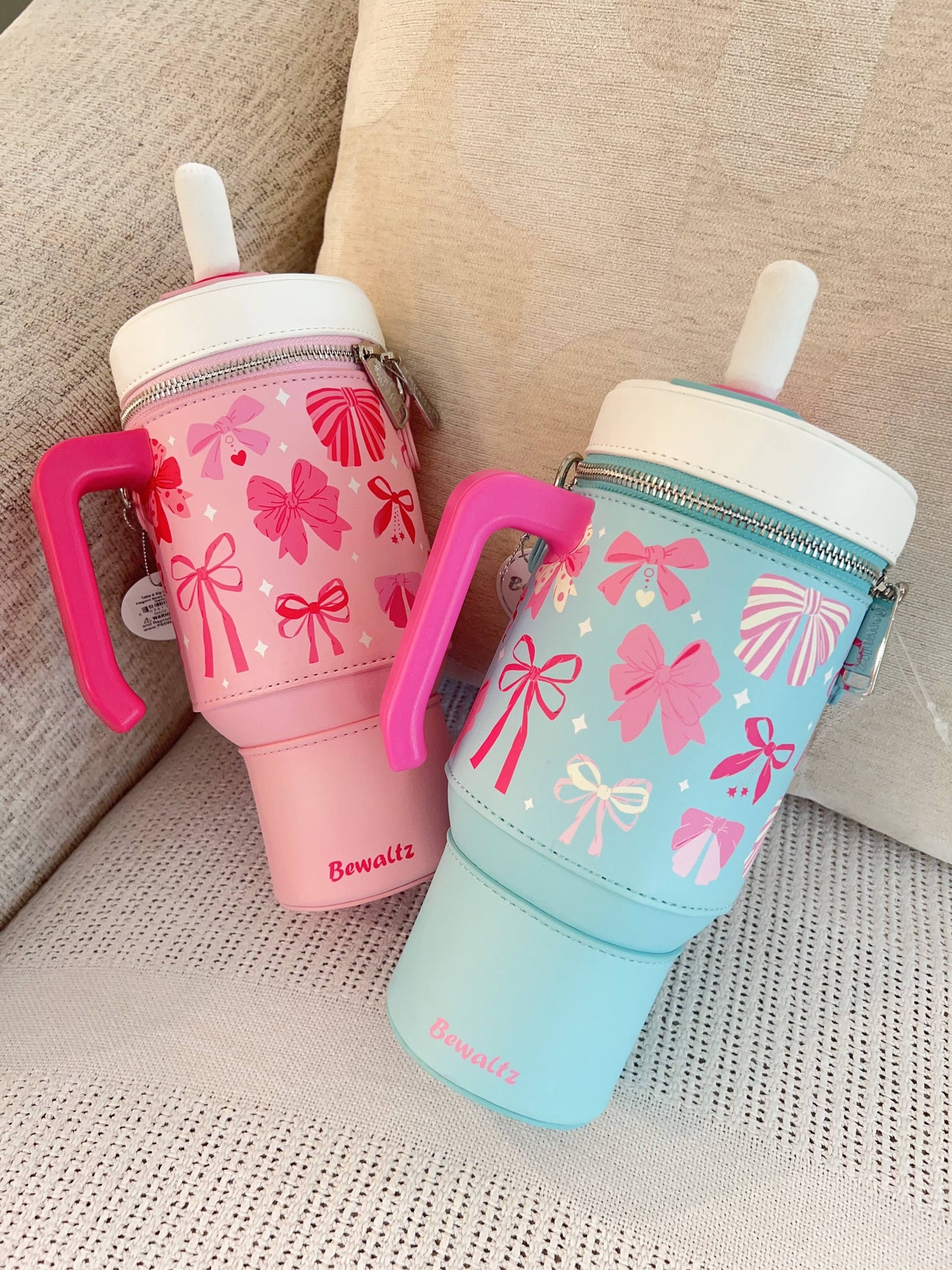 Take A Sip Water Cup-Elegant Bows Tiffany Blue Crossbody