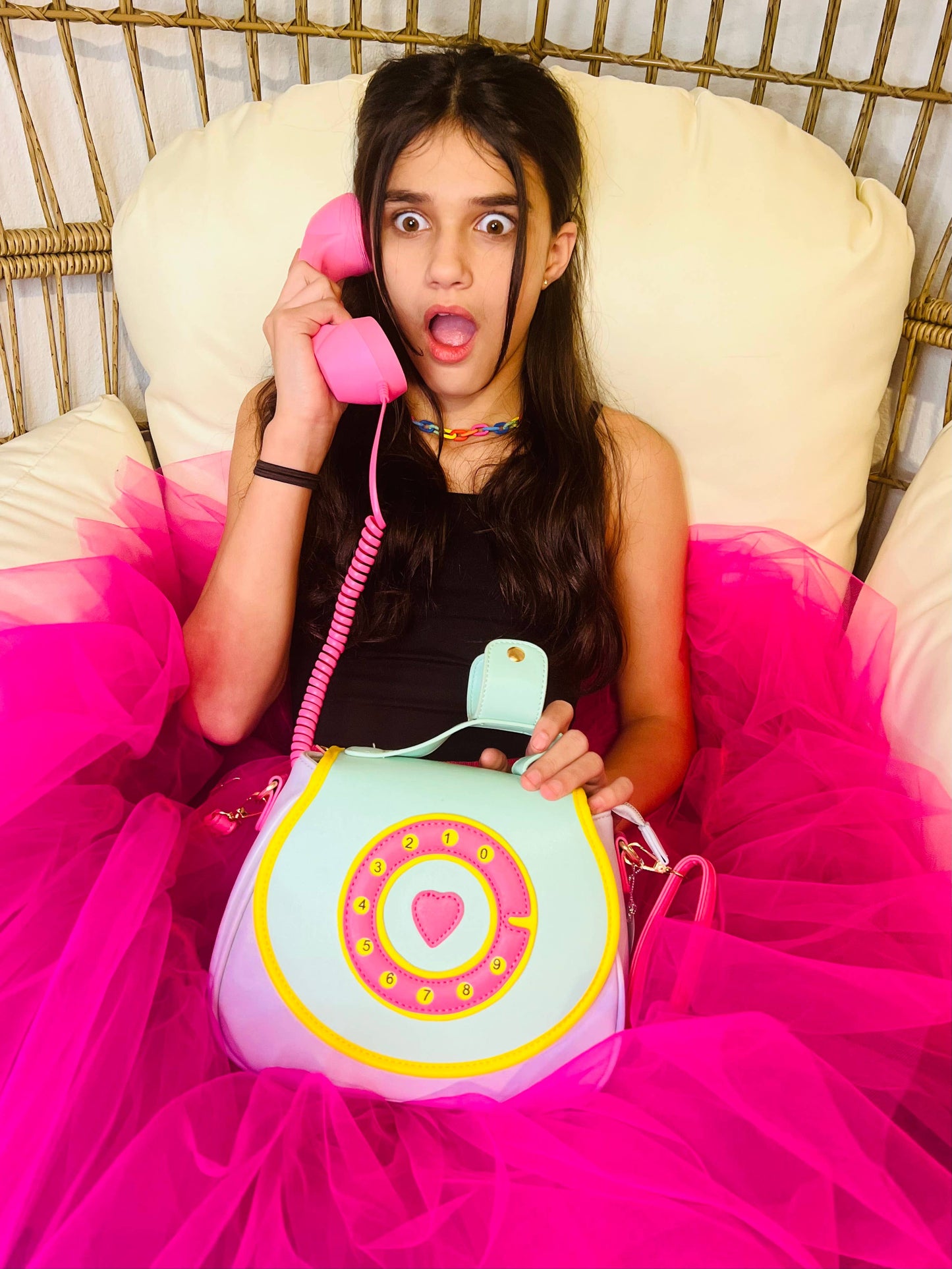 Ring Ring Phone Convertible Handbag: Cotton Candy Mint Green