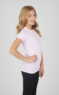 Girls Stripe Seamless Crewneck Short-Sleeves Everyday Tee : Festival Bloom