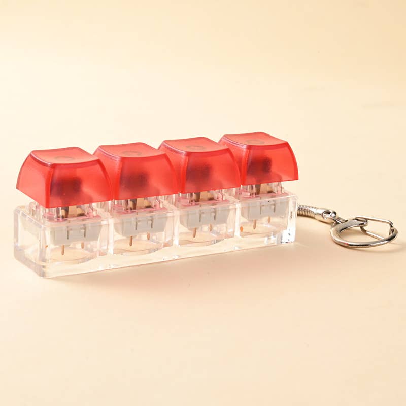 Keyboard Fidget Keychain Fidget Stress Relief Sensory Toy: Blue