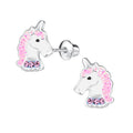 Sterling Silver Girls Stardust Unicorn Earrings for Kids