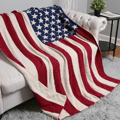 American Flag Design Cozy Soft Throw Blanket : RDNV / One Size