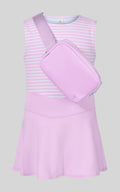 Little Girls Tank, Crossover Skort, Fanny bag Set: PINK LAVENDER (P#PNL)