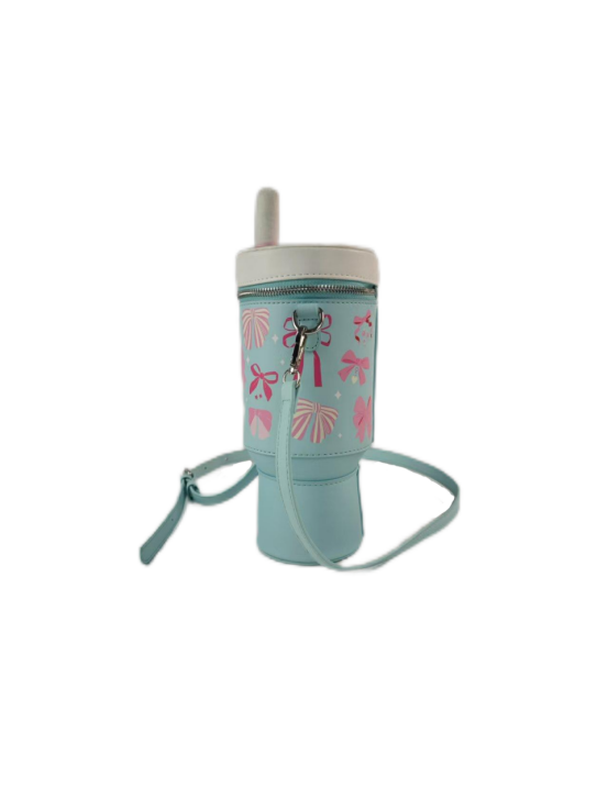 Take A Sip Water Cup-Elegant Bows Tiffany Blue Crossbody