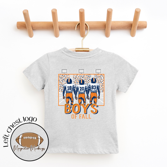 Boys of Fall Orange + Navy Tee