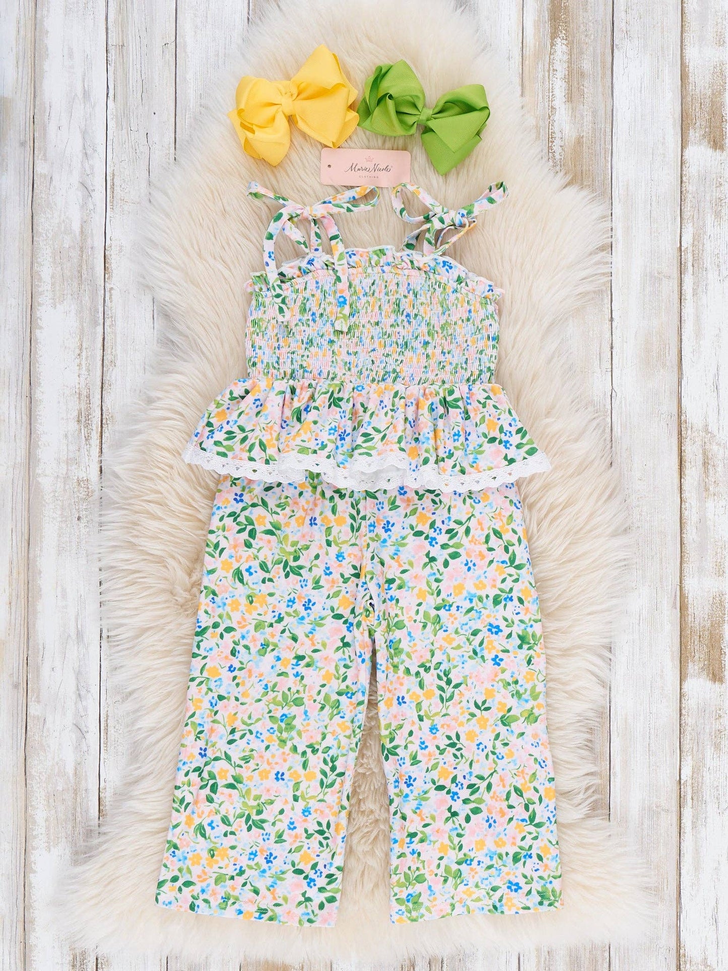 Flowerfield Smocked Ruffle Set