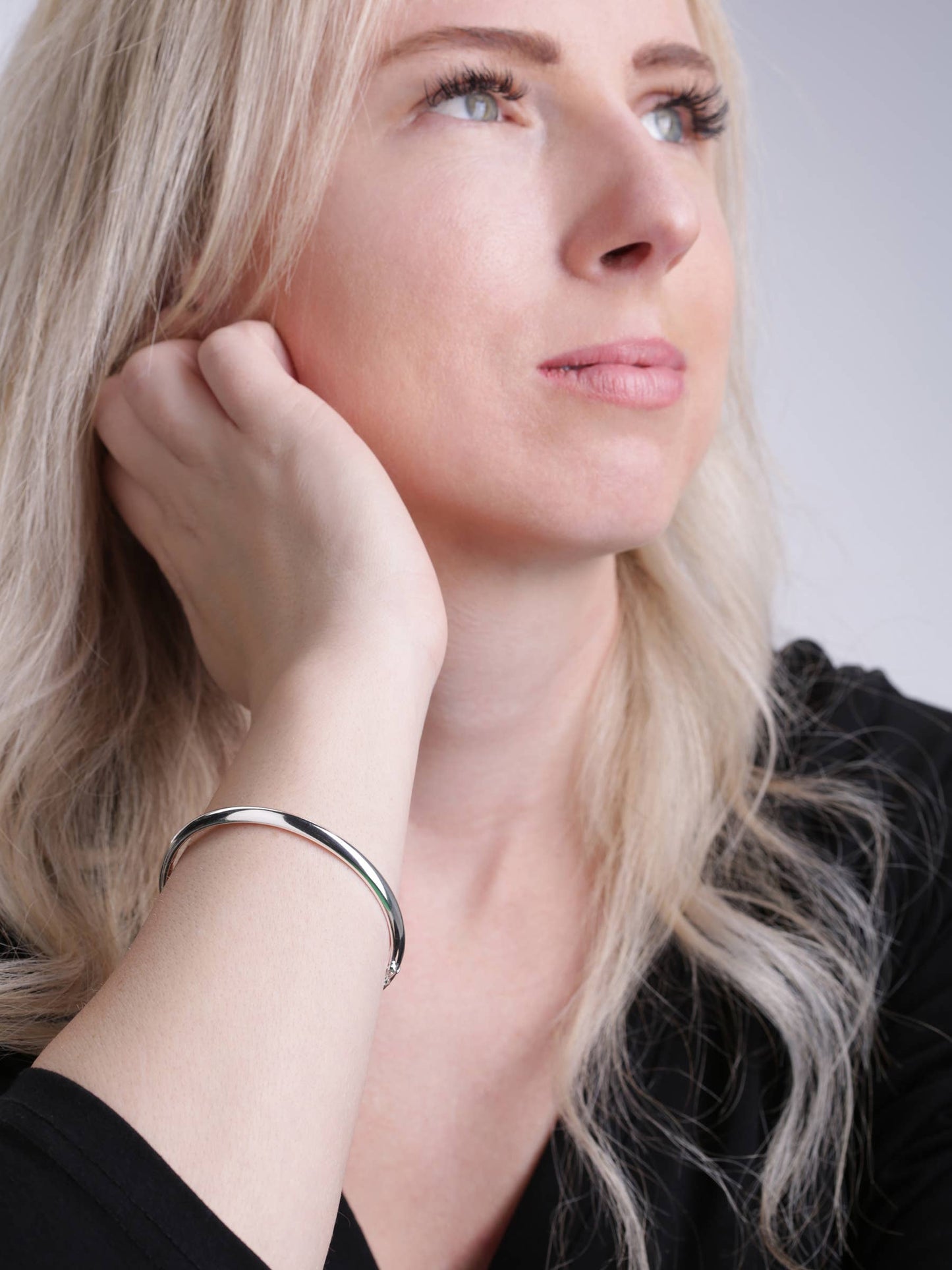 Classic Silver Bangle Bracelets 6-12 Years