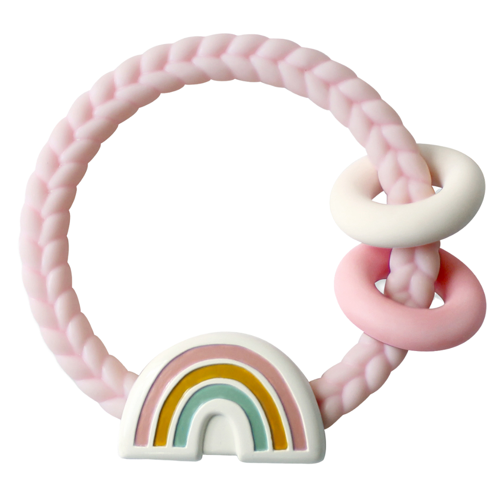 Ritzy Rattle™ Silicone Teether Rattles: Rainbow