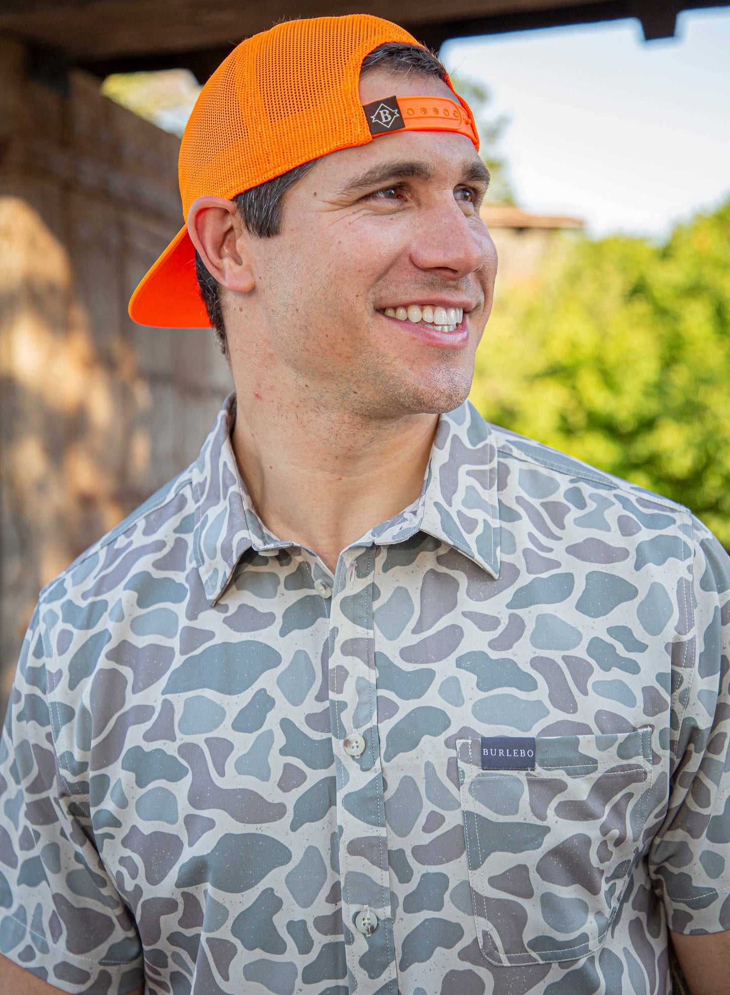 Classic Deer Camo Perf Button Up