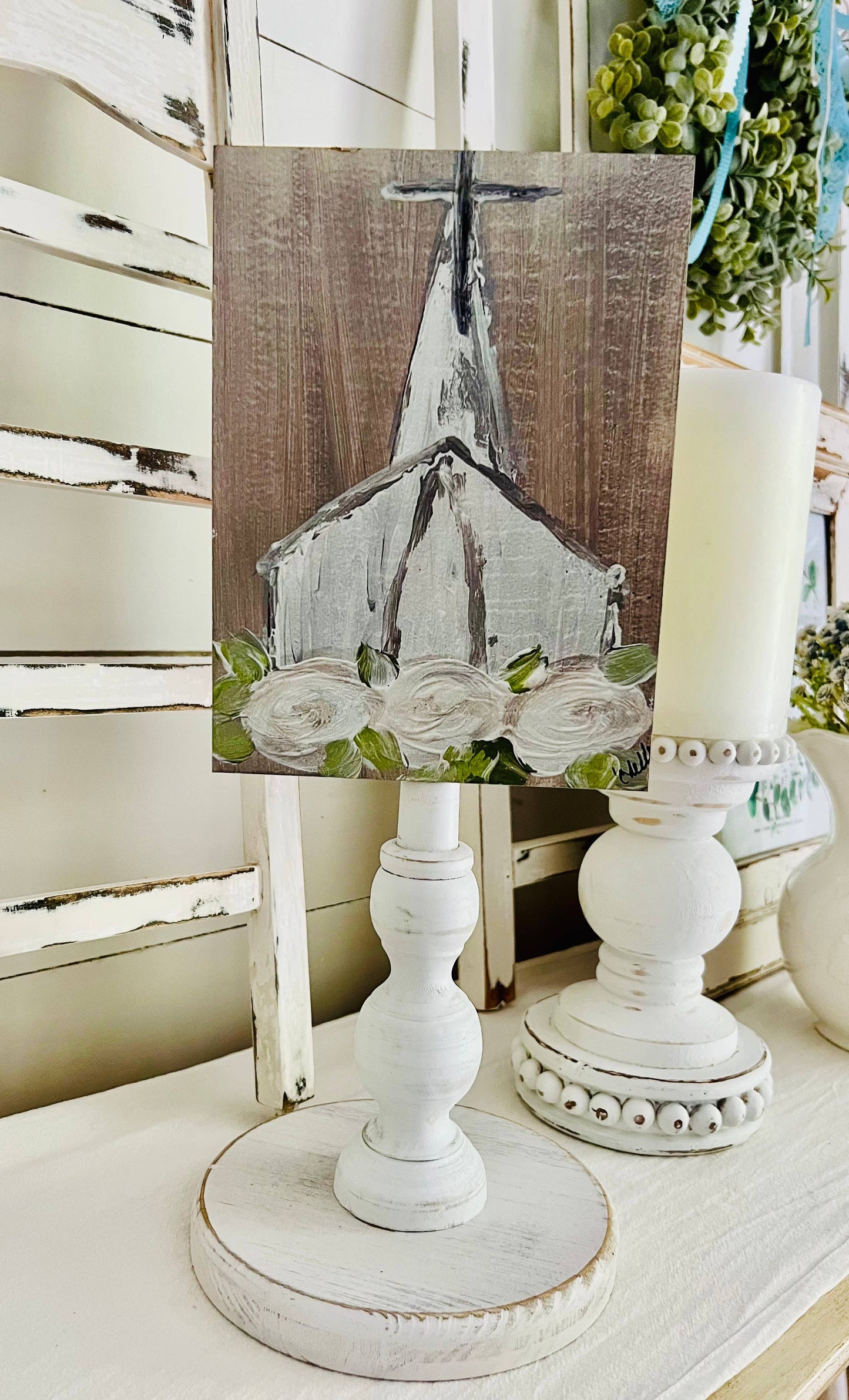 Seasonal & Everyday Toppers: Country Gray Church Topper