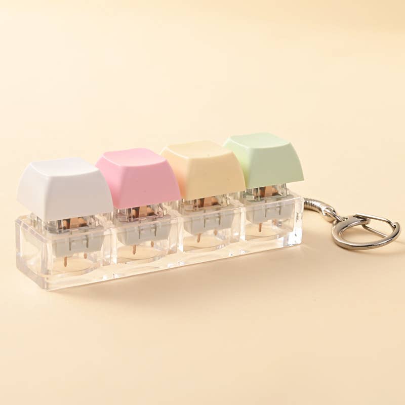 Keyboard Fidget Keychain Fidget Stress Relief Sensory Toy: Blue