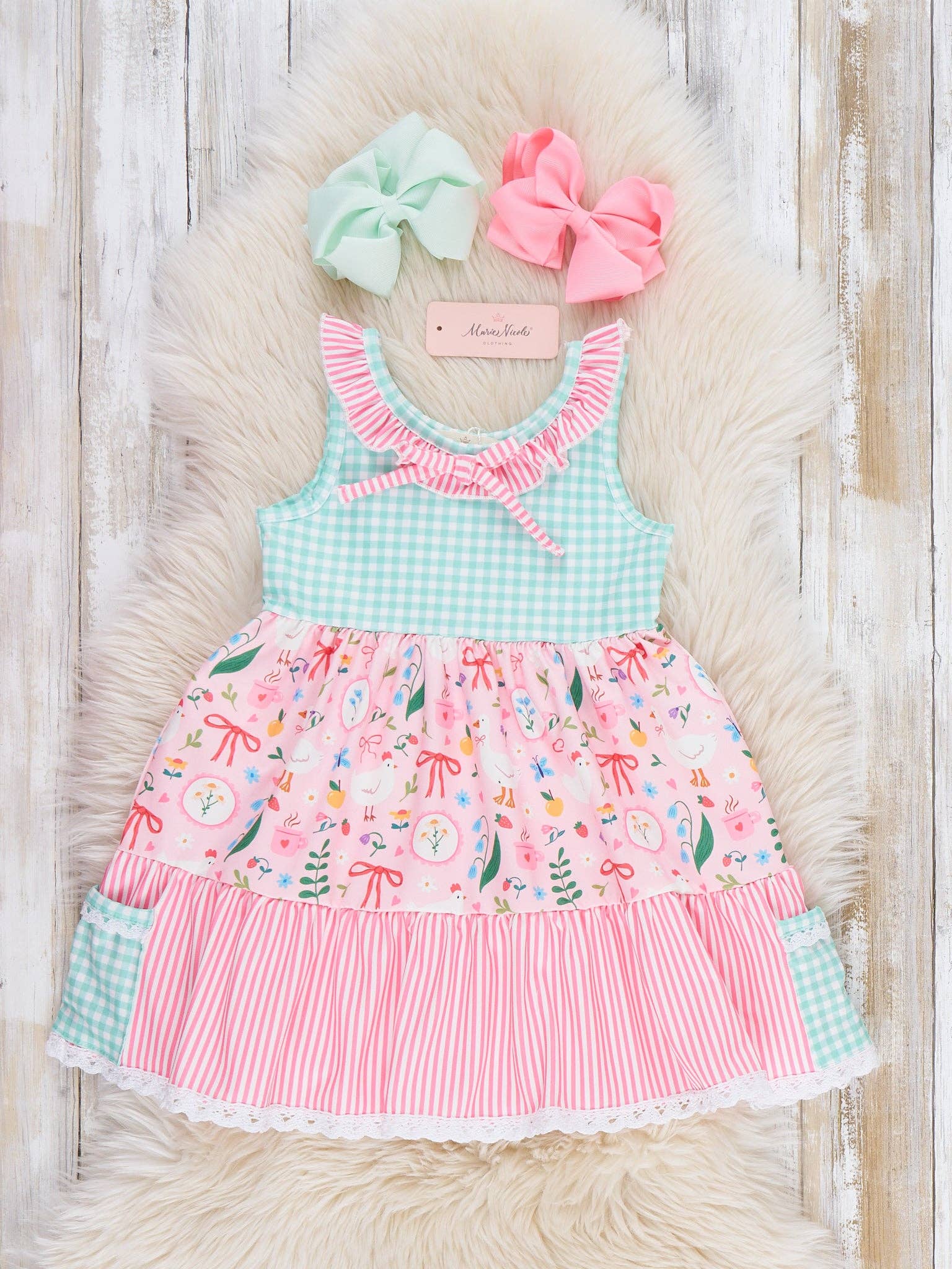 Farmyard Bow Dress