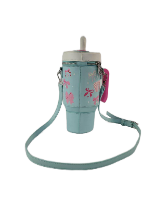 Take A Sip Water Cup-Elegant Bows Tiffany Blue Crossbody