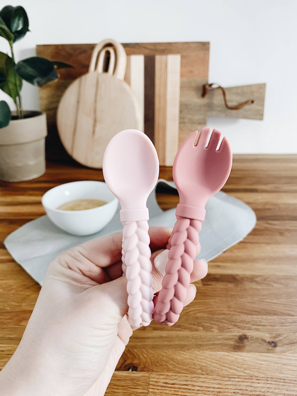 Sweetie Spoons™ Spoon + Fork Set: Pink