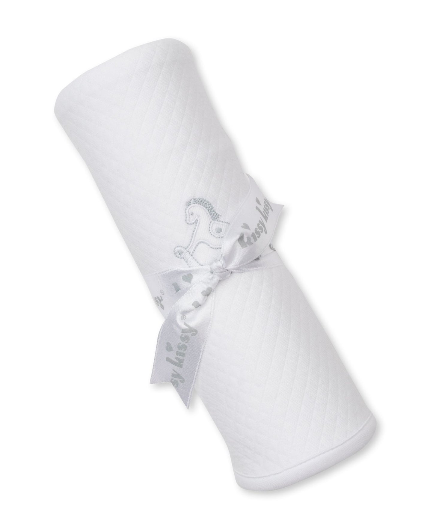 Rocking Horse Jacquard Blanket-White