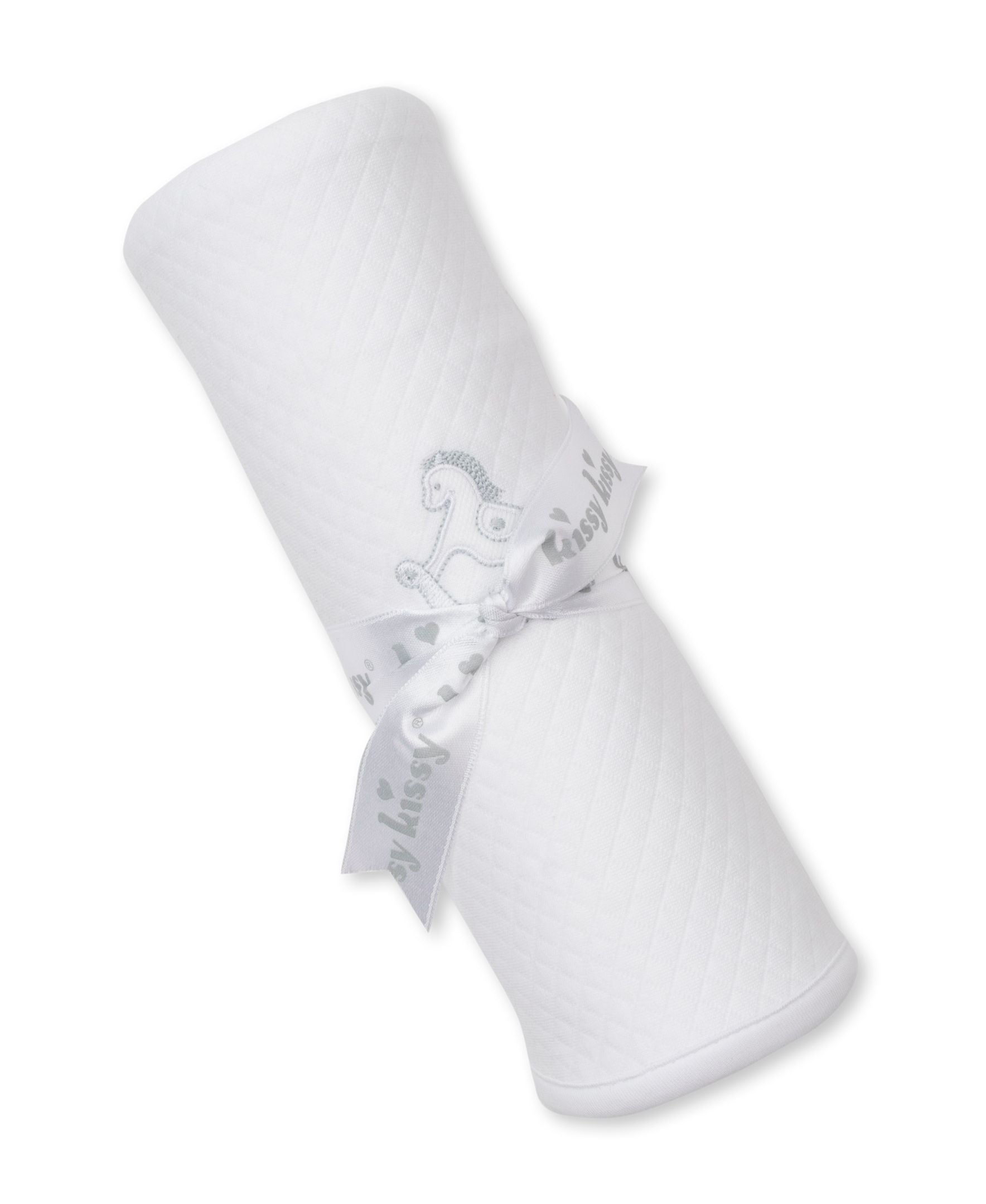 Rocking Horse Jacquard Blanket-White
