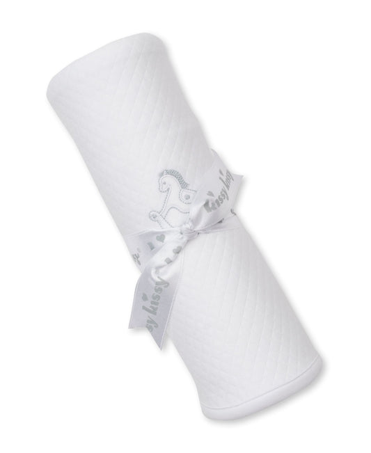Rocking Horse Jacquard Blanket-White