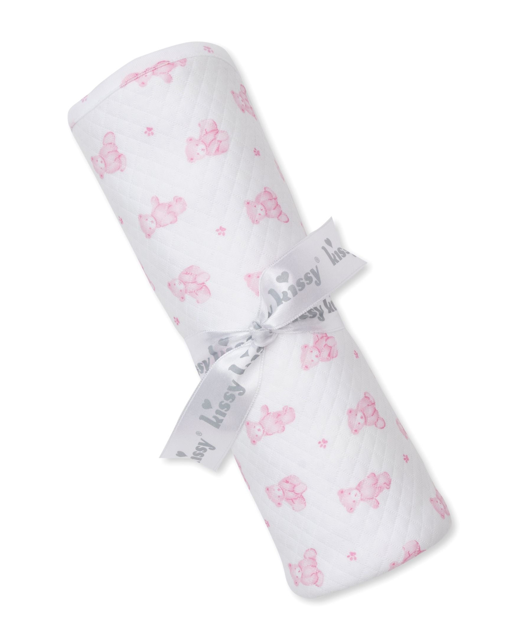 Jacquard Pink Teddy Blanket