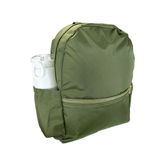 Olive Nylon Medium Backpack