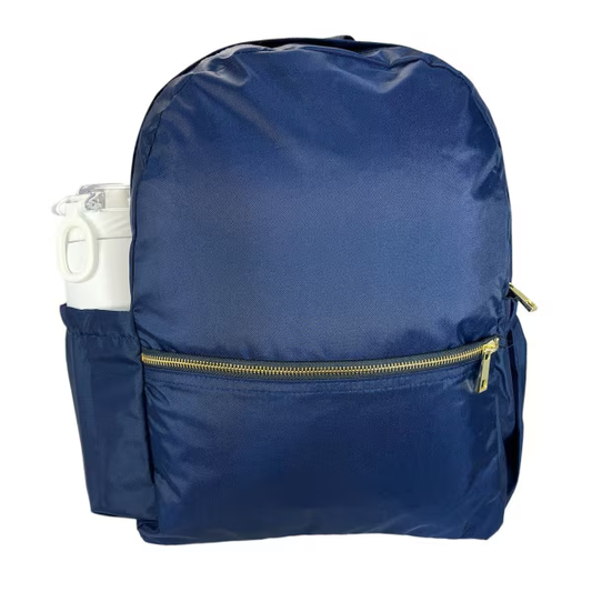 Navy Nylon Backpack Medium