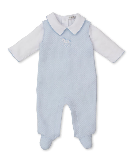 Rocker Jacquard Overall Set Blue