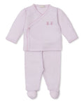 Footed Pant Set Pink Bear