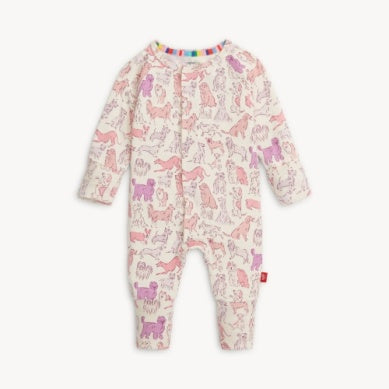 It's a Paw-ty Footie-Pink