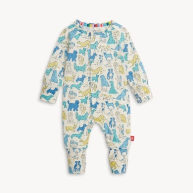 It's a Paw-ty Footie-Blue
