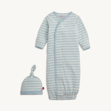 Blue Stripe Gown + Hat