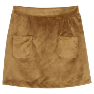 Faux Suede Mini Skort