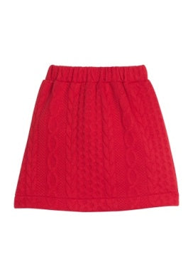 Quilted Mini Skirt-Cherry