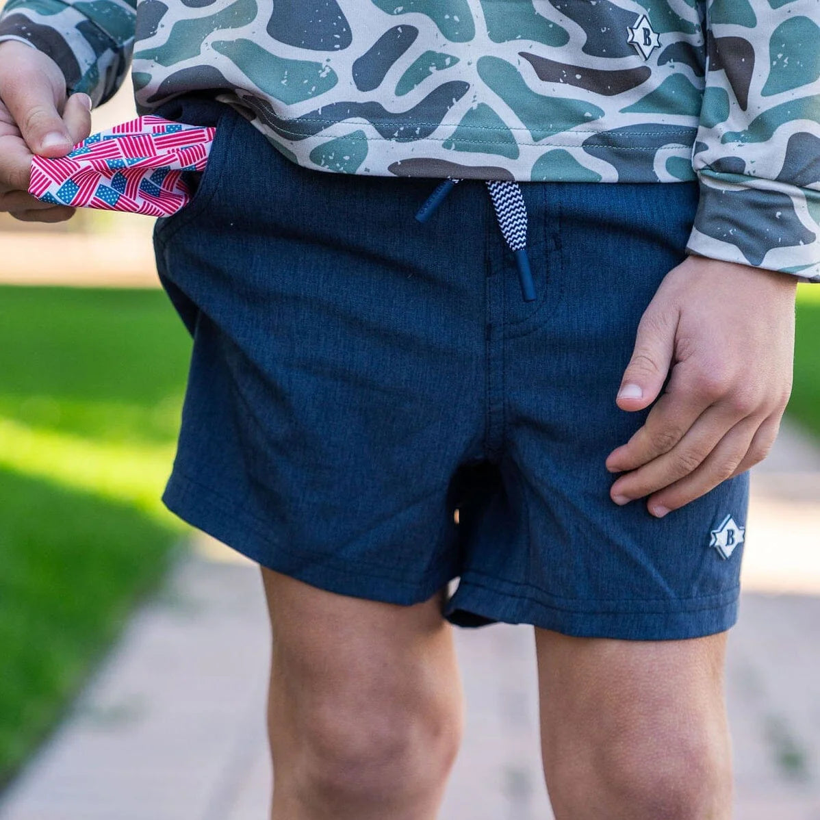 Youth Athletic Short Navy