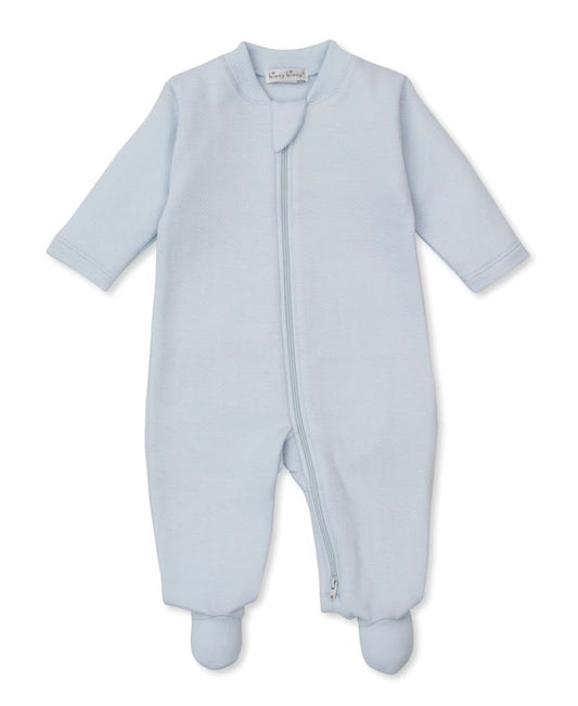 Blue Jacquard Footie