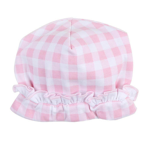 Baby Check Hat-Pink