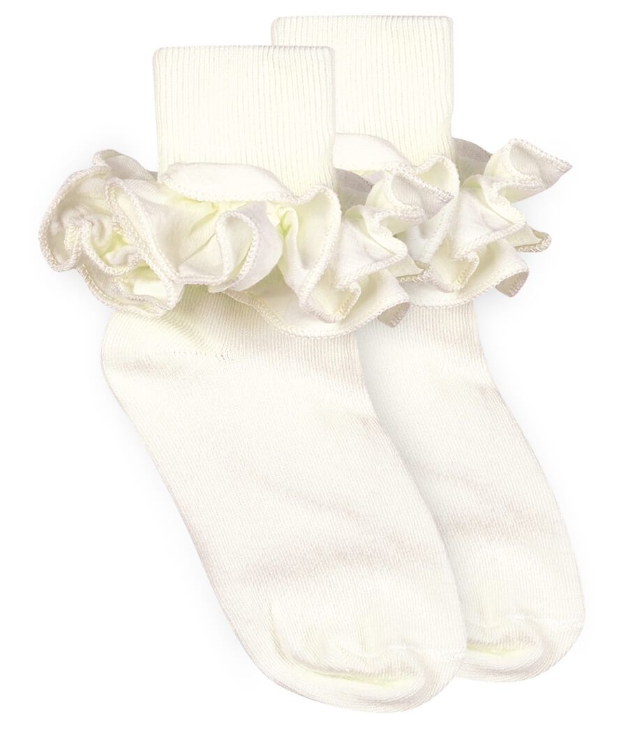 Misty Ruffle Turn Cuff Socks