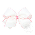 King Moonstitch Bow--White/Light Pink