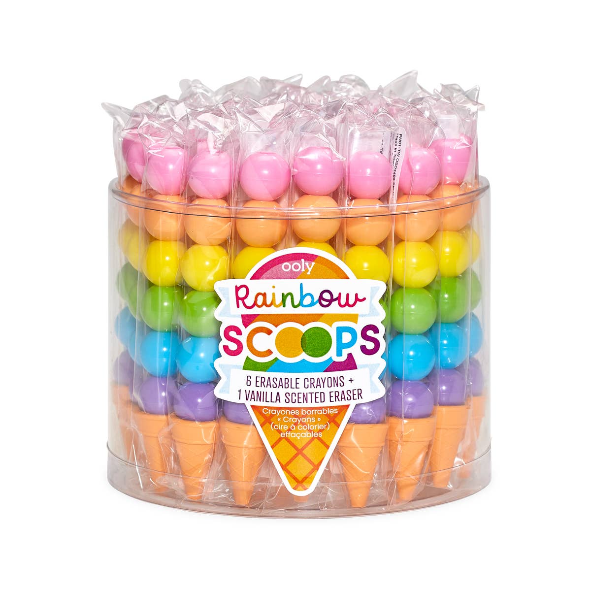 Rainbow Scoops Stacking  Crayons