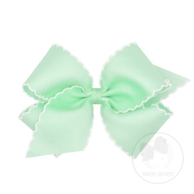 King Moonstitch Bow PaleGreen w White