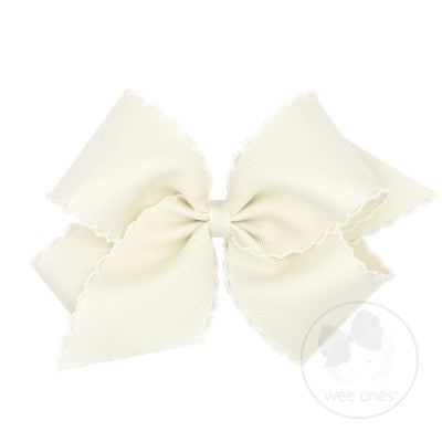 King Moonstitch Bow--Antique White