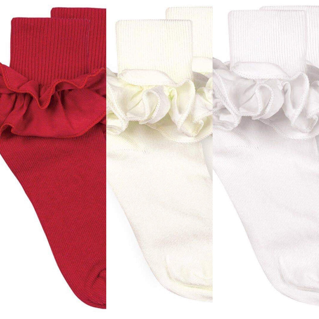 Misty Ruffle Turn Cuff Socks